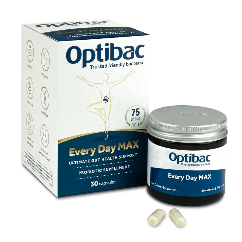 Probiotic zilnic Max, 30 capsule, Optibac — preț și oferte