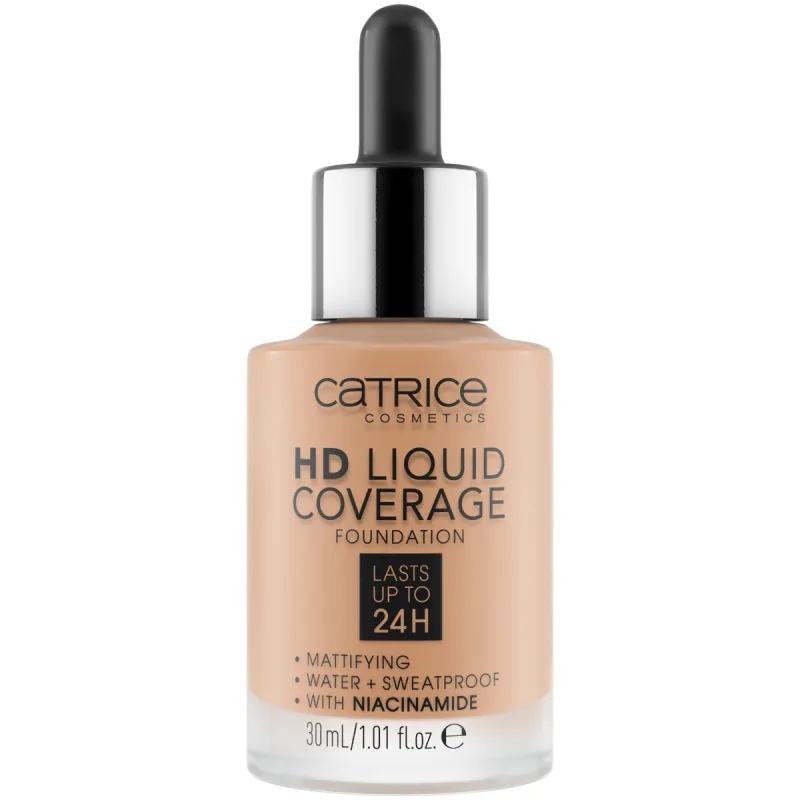 Fond de ten HD Liquid Coverage Foundation 040 - Warm Beige, 30ml, Catrice — preț și oferte