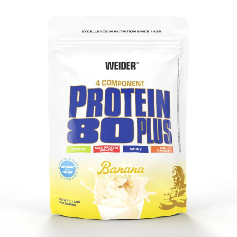 Pudra proteica cu aroma de Banane Protein 80+, 2kg, Weider — preț și oferte