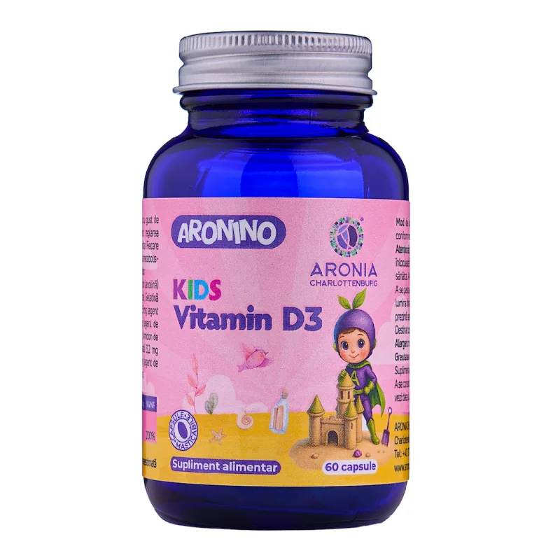 Kids Vitamin D3, Aronino, 60 capsule masticabile, Aronia Charlottenburg — preț și oferte