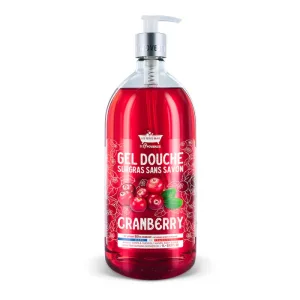Gel de dus cu Merisoare Surgras fara sapun, 1l, Les Petites Bains de Provence
