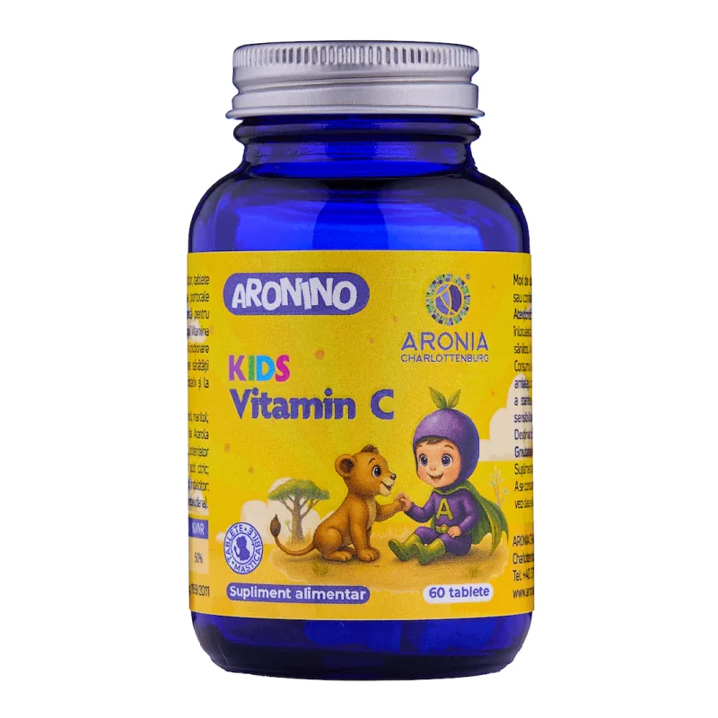 Kids Vitamina C, Aronino, 60 tablete masticabile, Aronia Charlottenburg — preț și oferte