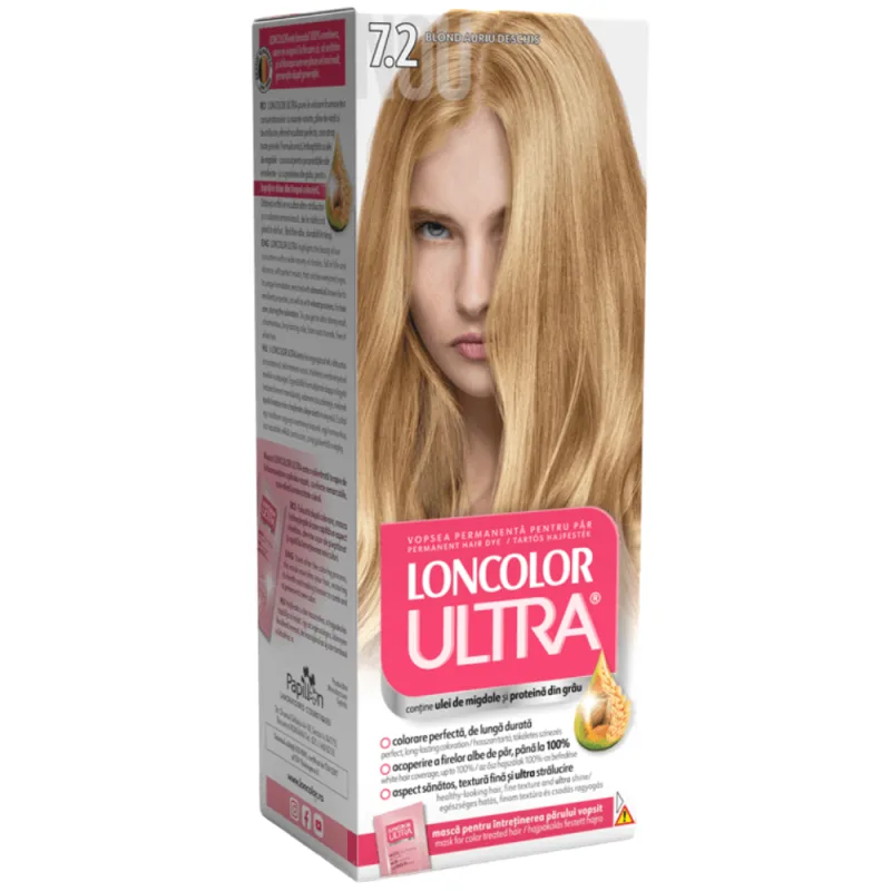 Vopsea de par permanenta Ultra Nr. 7.2, 110ml, Loncolor — preț și oferte