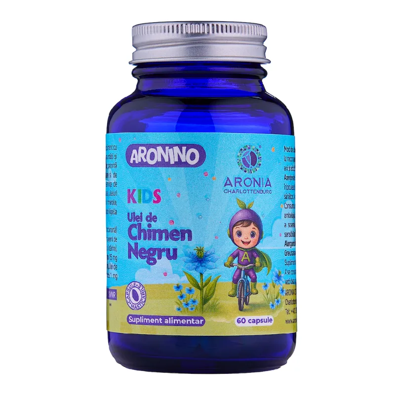 Kids Ulei de Chimen Negru, Aronino, 60 capsule masticabile, Aronia Charlottenburg — preț și oferte