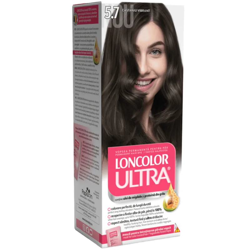 Vopsea de par permanenta Ultra Nr. 5.7, 110ml, Loncolor — preț și oferte