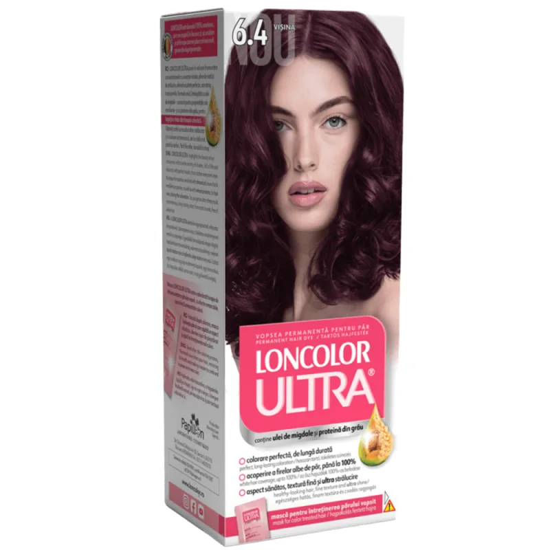 Vopsea de par permanenta Ultra Nr. 6.4, 110ml, Loncolor — preț și oferte