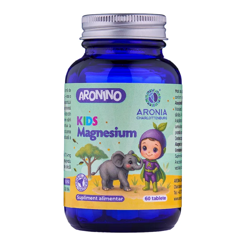 Kids Magnesium, Aronino, 60 tablete masticabile, Aronia Charlottenburg — preț și oferte