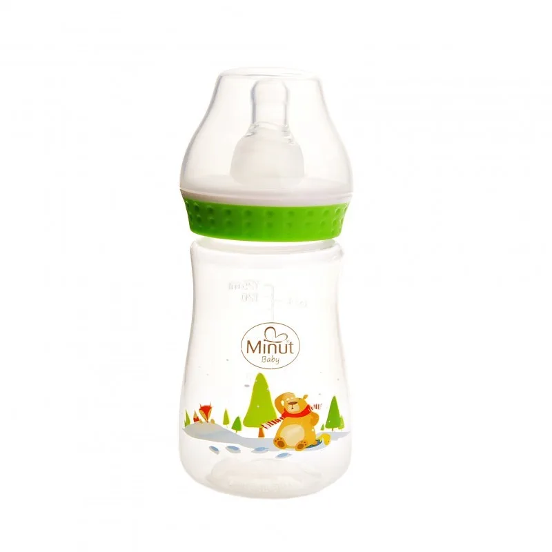 Biberon cu tetina  Ursul pacalit de vulpe  pentru +3 luni Baby, 125ml, Minut — preț și oferte