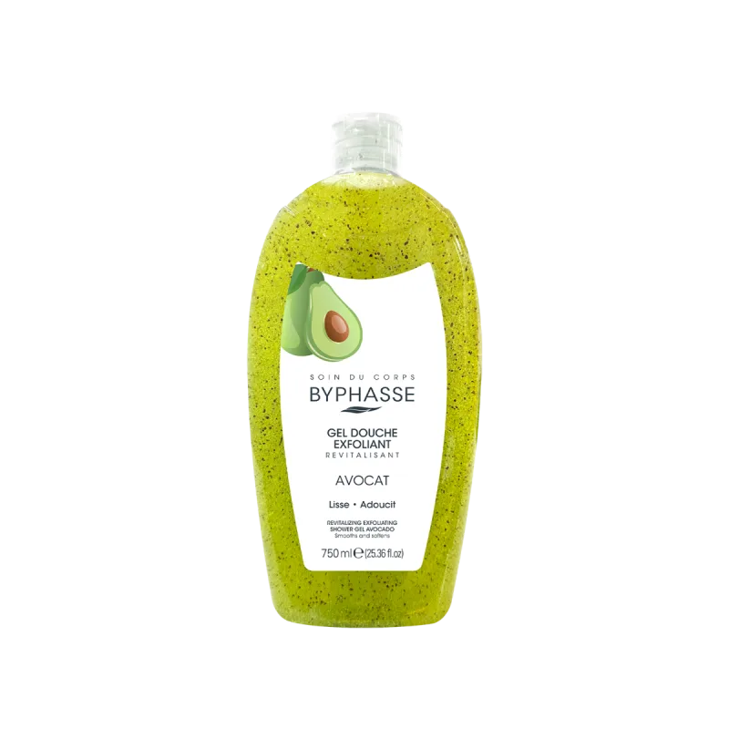 Gel de dus exfoliant cu Avocado, 750ml, Byphasse — preț și oferte