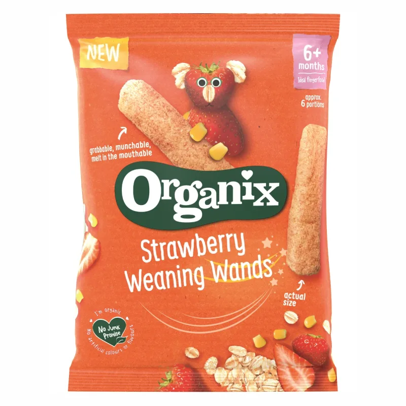 Baghete eco din proumb si ovaz cu capsuni +6 luni, 25g, Organix — preț și oferte