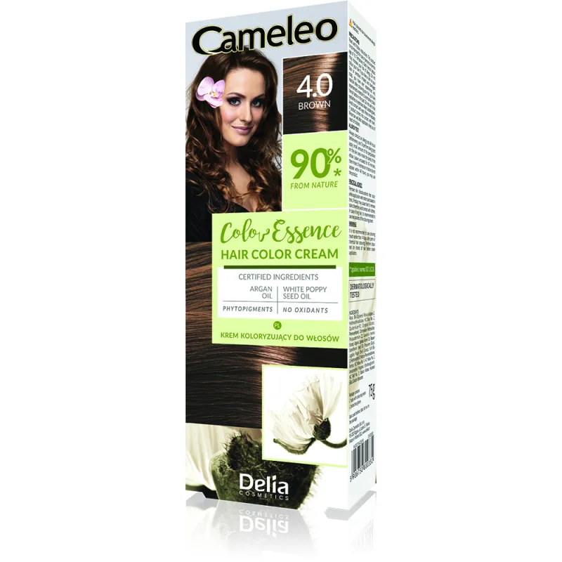 Vopsea de par Cameleo Color Essence 4.0 Brown, 75g, Delia Cosmetics — preț și oferte