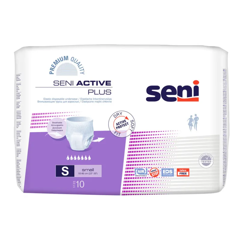Scutece pentru adulti tip chilot Active Plus Small, 10 bucati, Seni — preț și oferte