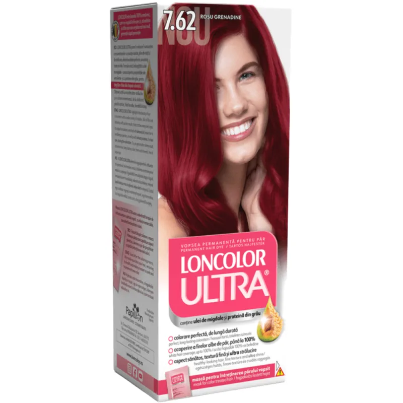 Vopsea de par permanenta Ultra Nr. 7.62, 110ml, Loncolor — preț și oferte