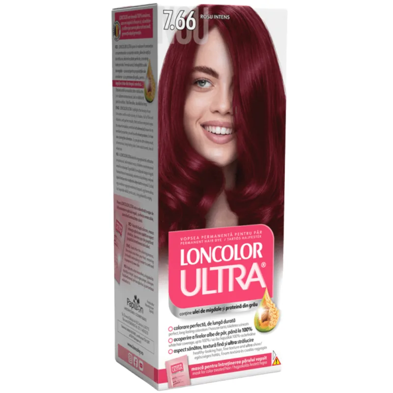 Vopsea de par permanenta Ultra Nr. 7.66, 110ml, Loncolor — preț și oferte