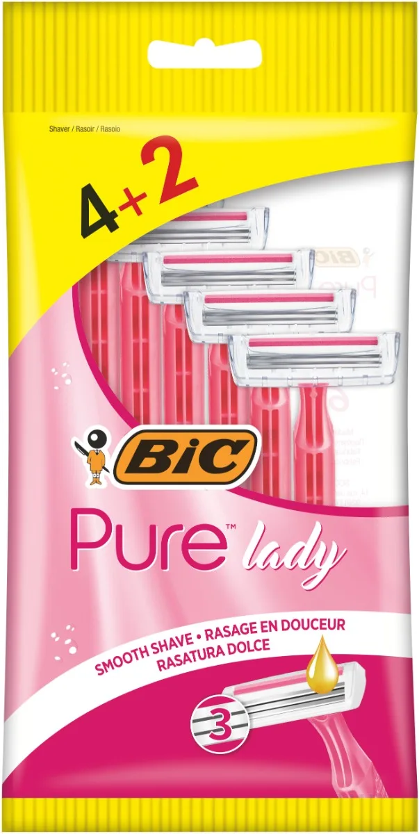 Pachet Aparat de ras Pure Lady, 6 bucati, BIC — preț și oferte
