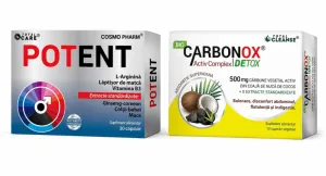 Potent, 30 Capsule + BioCarbonox Activ Complex, 10 Capsule, Cosmopharm