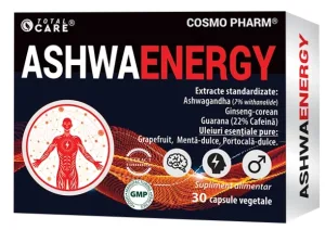 AshwaEnergy Concentrare și Performanță Masculină, 30 Capsule, Cosmopharm