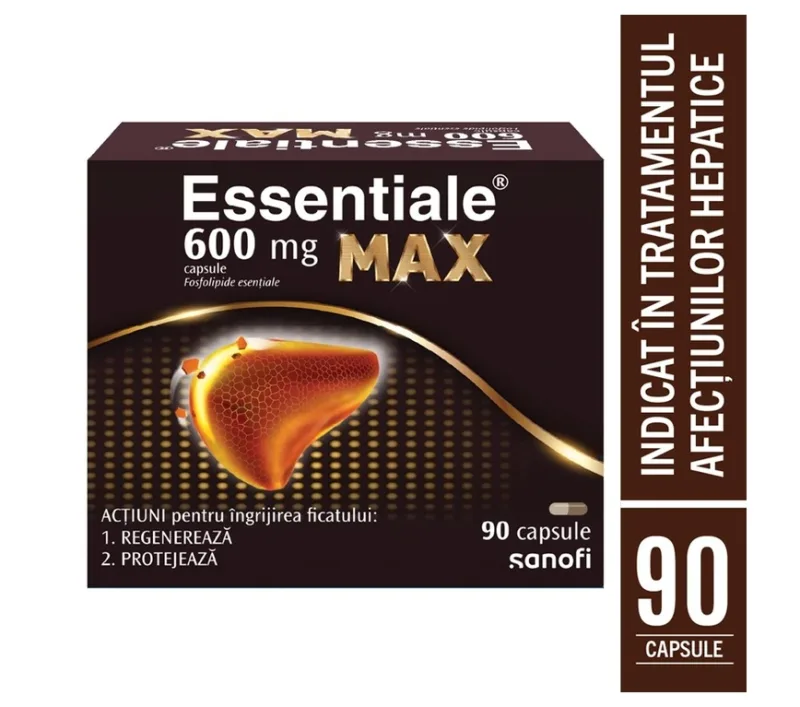 ESSENTIALE MAX 600 mg, 90 Capsule, Opella Healthcare România — preț și oferte