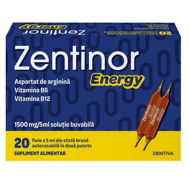 Zentinor Energy fiole buvabile 20 flacoane ZENTIVA — preț și oferte