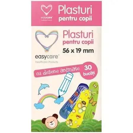 EasyCare plasturi copii cu figurine 56 mm x 19 mm 30 bucati — preț și oferte