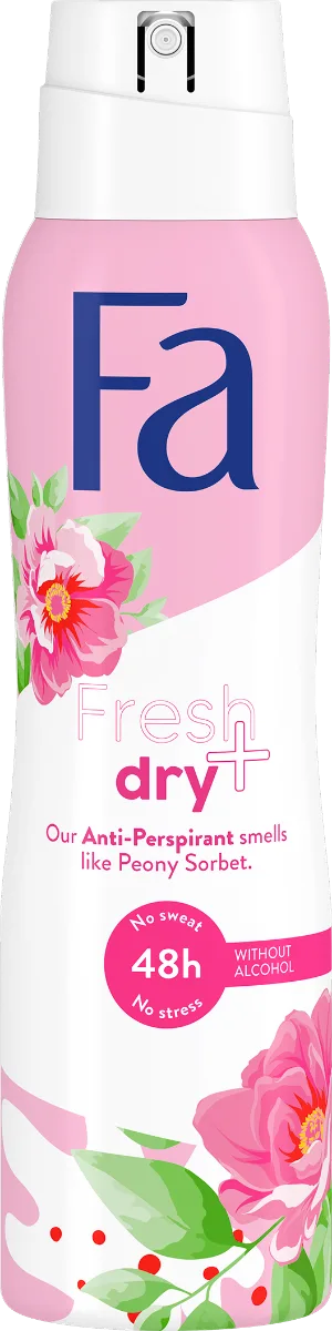 Deodorant spray cu parfum de bujori Fresh & Dry, 150ml, Fa — preț și oferte