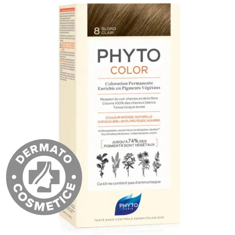 Vopsea par 8 Light Blond Phytocolor, 50ml, Phyto — preț și oferte