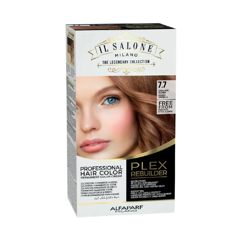 Vopsea permanenta Plex Rebuilder Nr. 7.7 Cinnamon Blonde, 100ml, Il Salone Milano — preț și oferte