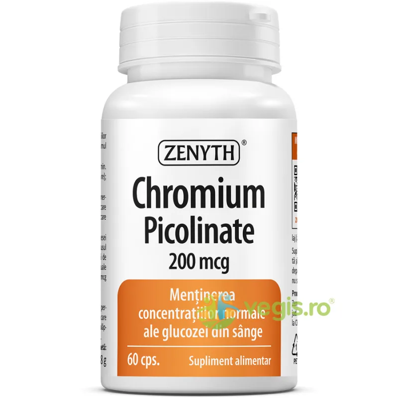 Crom Picolinat 200mcg 60cps Zenyth — preț și oferte