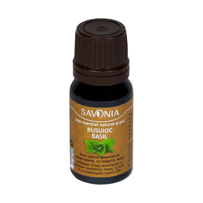 Ulei esential natural si pur de busuioc, 10ml, Savonia — preț și oferte