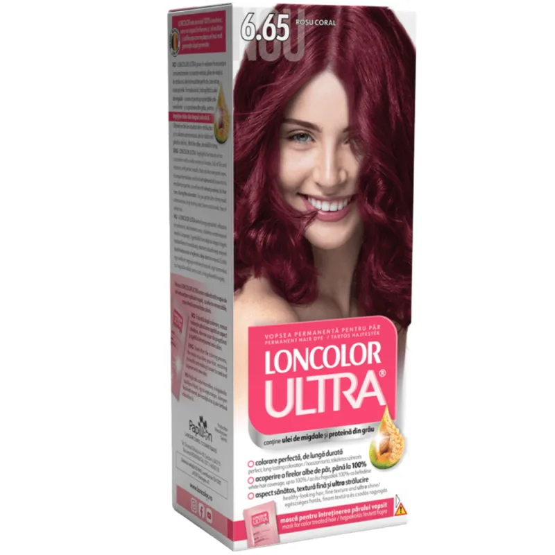 Vopsea de par permanenta Ultra Nr. 6.65, 110ml, Loncolor — preț și oferte