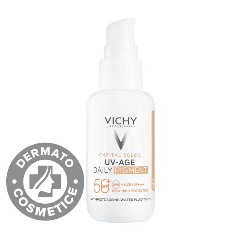 Fluid colorat apos anti-fotoimbatranire cu SPF50+ Capital Soleil UV-AGE DAILY, 40ml, Vichy — preț și oferte