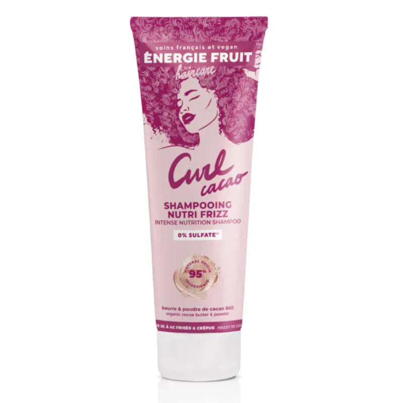 Sampon nutritiv pentru par cret cu unt de cacao organic si pudra de cacao, 250ml, Energie Fruit — preț și oferte