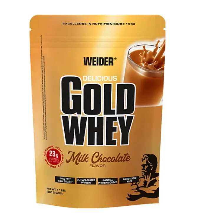 Pudra proteica cu aroma de Milk Chocolate Gold Whey, 500g, Weider — preț și oferte