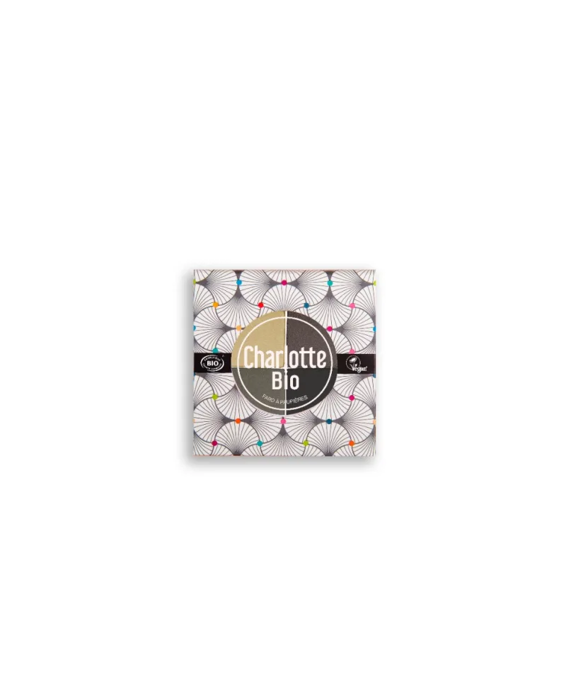 Fard bio pentru pleoape paleta in 4 culori cu Acid Hialuronic si Castravete Smokey, 5.6g, Charlotte Bio — preț și oferte