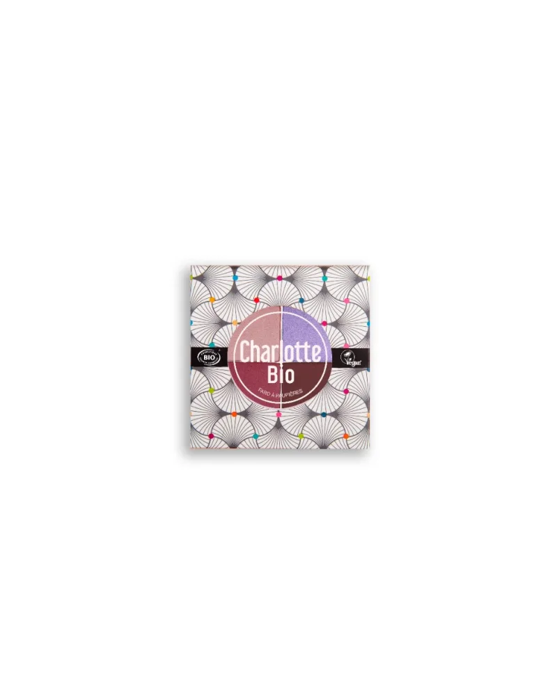 Fard bio pentru pleoape paleta in 4 culori cu Acid Hialuronic si Castravete Luxury, 5.6g, Charlotte Bio — preț și oferte