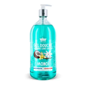 Gel de dus cu Monoi Surgras fara sapun, 1l, Les Petites Bains de Provence