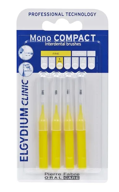 Elgydium Periuță Interdentară MonoCompact Galbenă, 4 Bucăți — preț și oferte
