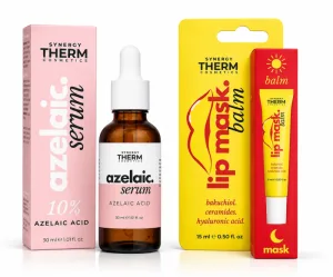 Ser cu Acid Azelaic, 30 ml + Balsam-Mască pentru Buze Lip Mask, 15 ml, Synergy Therm