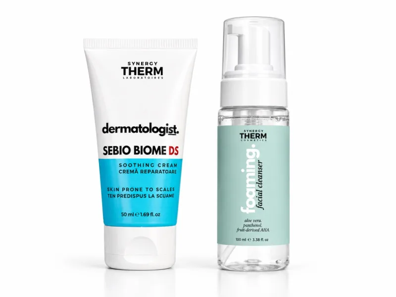 Sebio Biome DS Cremă pentru Tenul cu Dermatită Seboreică, 50 ml + Spumă de Curățare pentru Față Mini, 100 ml, Synergy Therm — preț și oferte