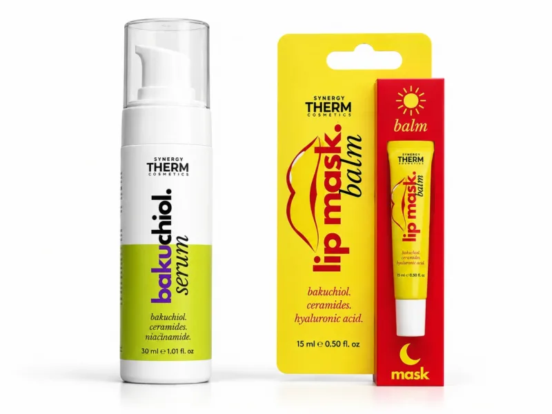 Serum cu Bakuchiol, 30 ml + Balsam-Mască pentru Buze Lip Mask, 15 ml, Synergy Therm — preț și oferte
