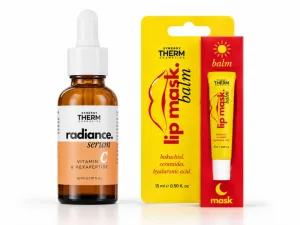 Serum Radiance cu Vitamina C Lipozomală, 30 ml + Balsam-Mască pentru Buze Lip Mask, 15 ml, Synergy Therm