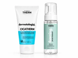 Cicatherm Cremă Ultra-Reparatoare pentru Piele Iritată și Sensibilă, 50 ml + Spumă de Curățare pentru Față Mini, 100 ml, Synergy Therm