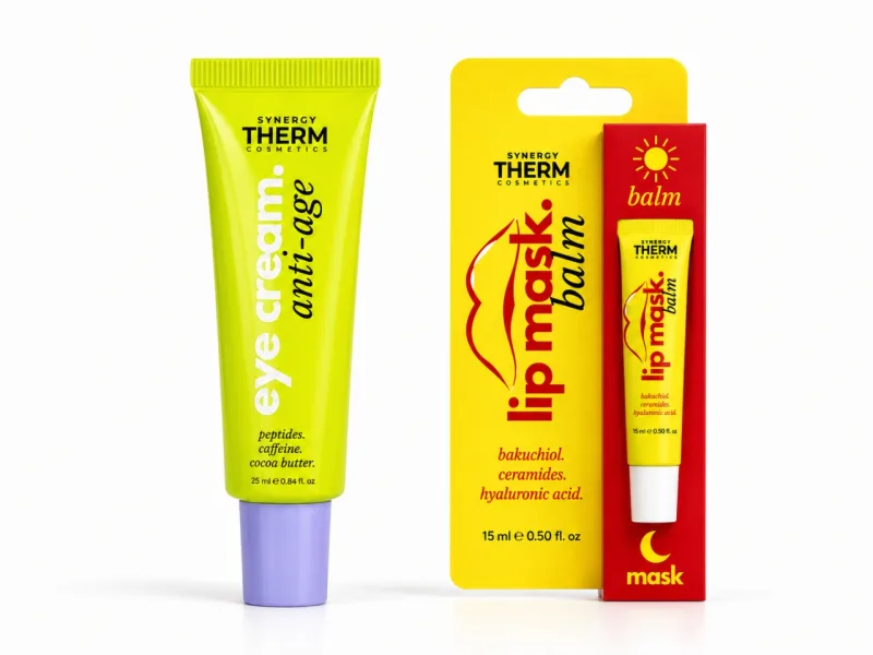Crema antirid de ochi, 25ml + Balsam masca pentru buze Lip Mask, 15ml, Synergy Therm — preț și oferte