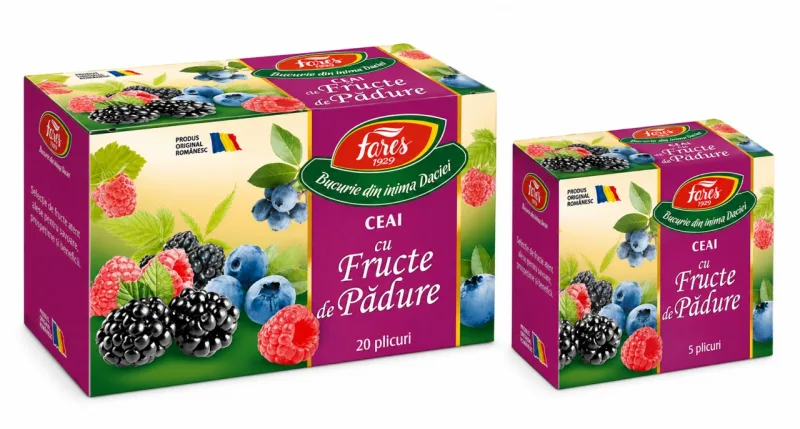 Ceai Fructe de Pădure, 20 + 5 Plicuri Cadou, Fares — preț și oferte