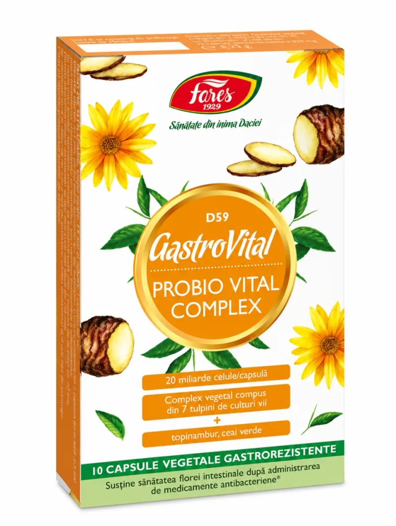 Probio Vital Complex (GastroVital), D59, 10 Capsule, Fares — preț și oferte
