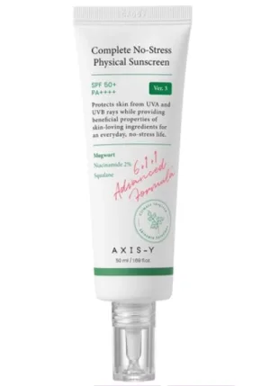 Crema de fata cu protectie solara SPF 50+ Complete No-Stress Physical, 50ml, Axis-Y