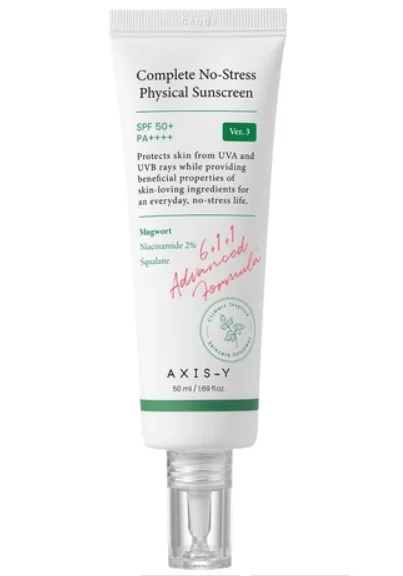 Crema de fata cu protectie solara SPF 50+ Complete No-Stress Physical, 50ml, Axis-Y — preț și oferte