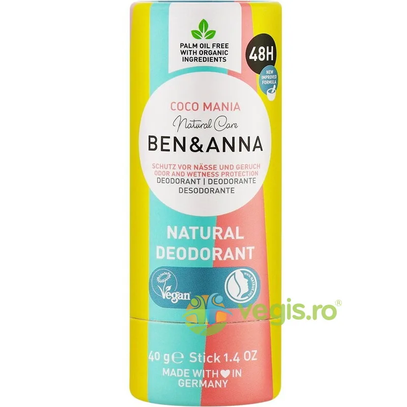 Deodorant Natural Stick Coco Mania 40g Ben&Anna — preț și oferte