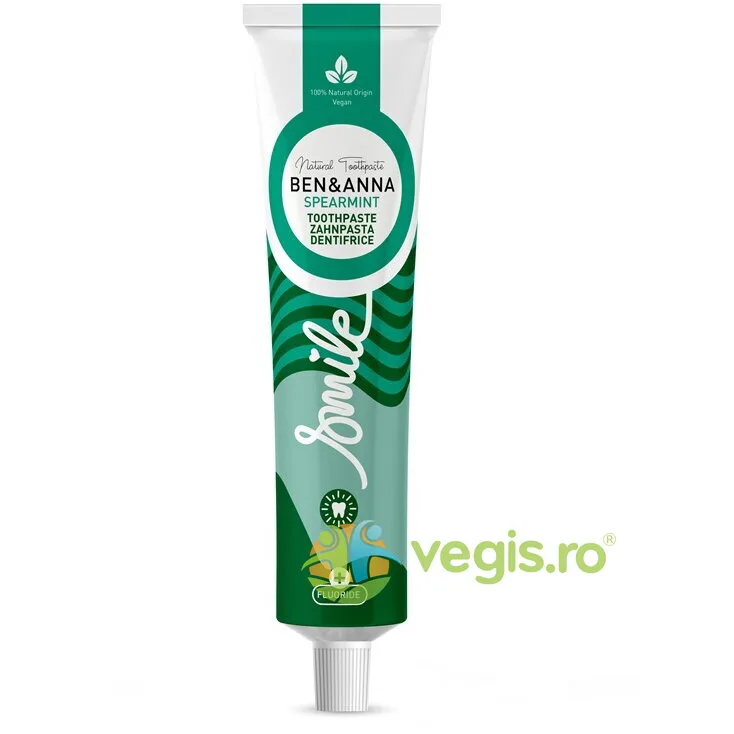 Pasta de Dinti cu Menta cu Fluor Tub 75ml Ben&Anna — preț și oferte