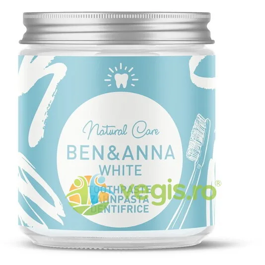 Pasta de Dinti White fara Fluor Borcan 100ml Ben&Anna — preț și oferte